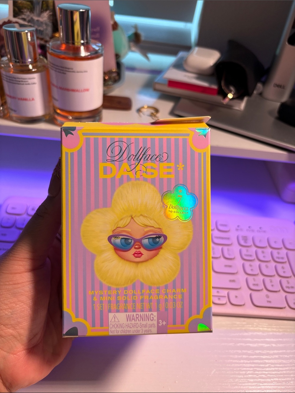 Yellow Mini Solid Fragrance with Charm “Effy Dollface”